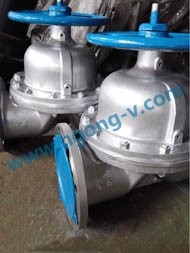 DIN cast steel EPDM linner flange diaphragm valve